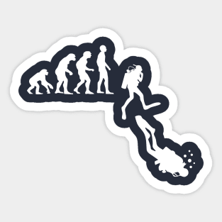 Scuba Diving Evolution Sticker